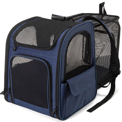Expandable Pet Backpack Carrier – Foldable Travel Backpack for Dogs