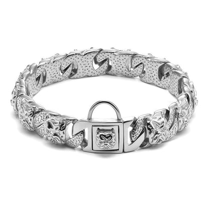 Premium Engraved Stainless Steel Dog Collar | Paw Central