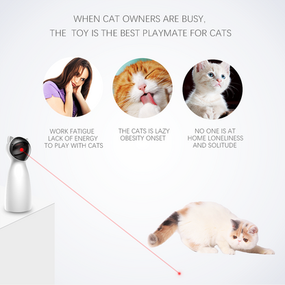 Interactive Automatic Cat Laser Toy | Smart Motion-Activated Cat Teaser