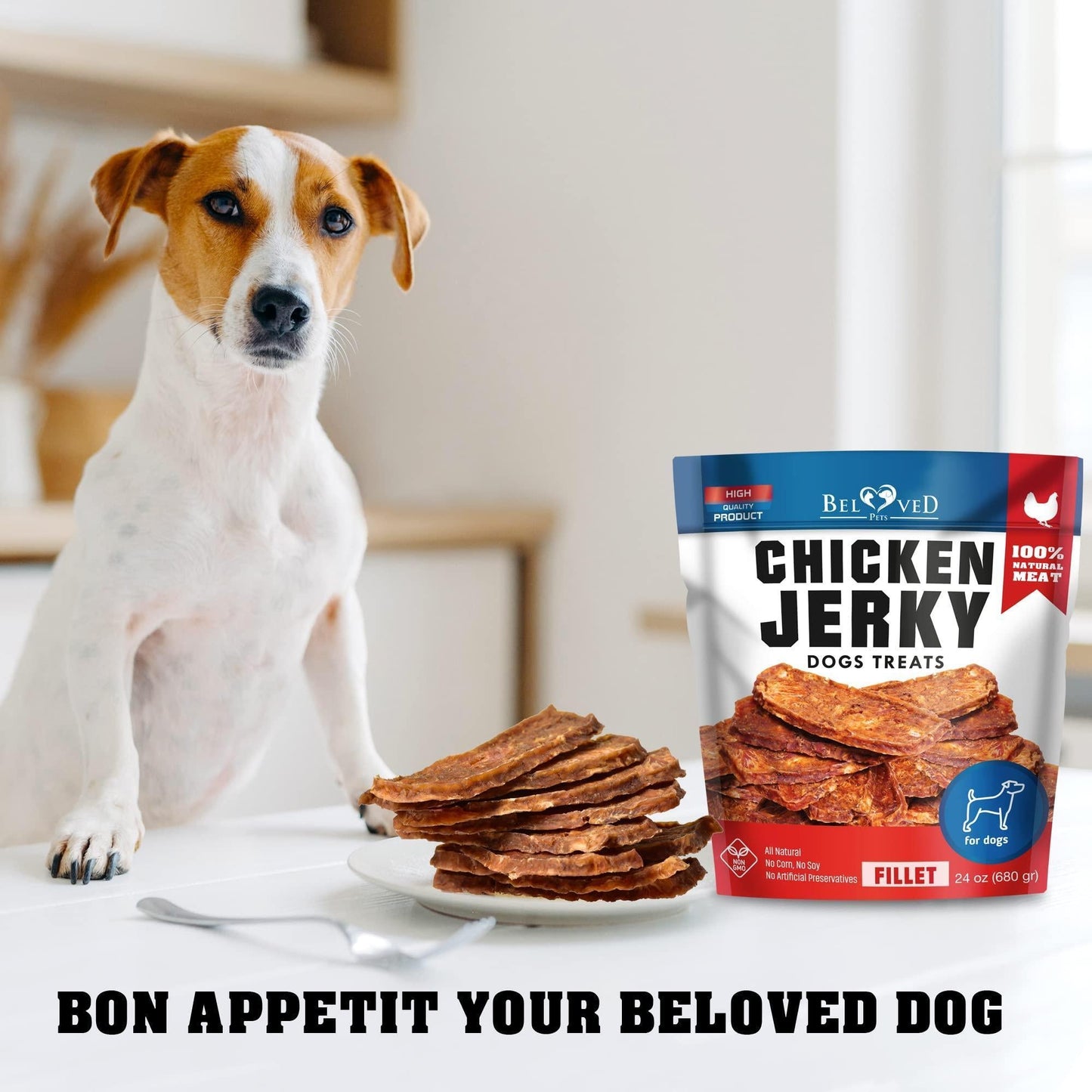 Premium Chicken Jerky Dog Treats – 1.5 lb