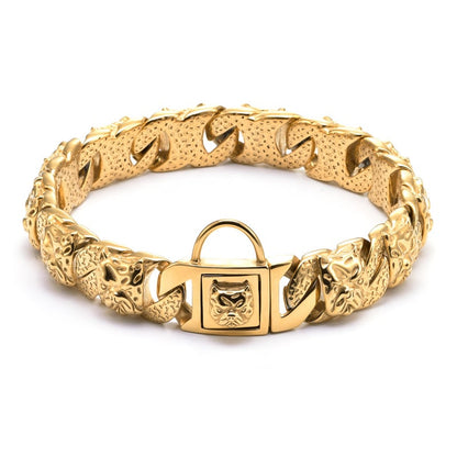 Premium Engraved Stainless Steel Dog Collar | Paw Central