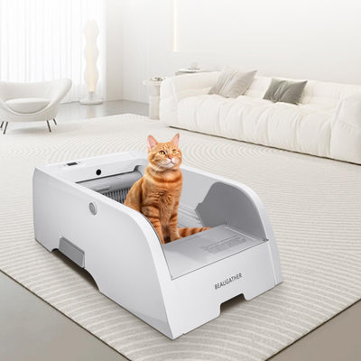 BEAUGATHER Self Cleaning Litter Box Upgraded Automatic Cat Litter Box