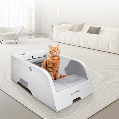 BEAUGATHER Self Cleaning Litter Box Upgraded Automatic Cat Litter Box