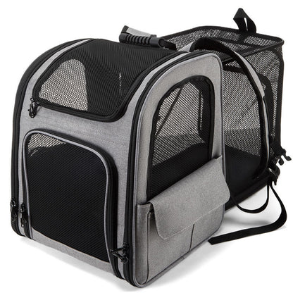 Expandable Pet Backpack Carrier – Foldable Travel Backpack for Dogs