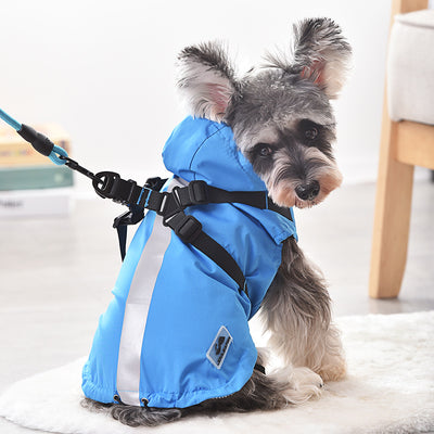 Waterproof Dog - Cat Raincoat with Reflective Hood